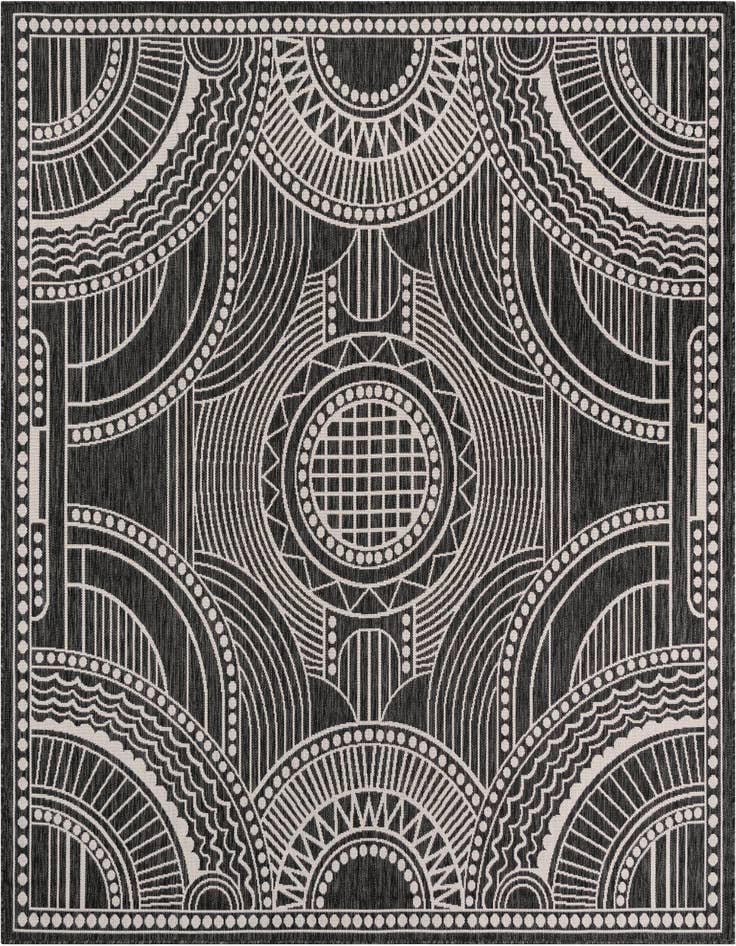 Detail image of 7' 10 x 7' 10 Easy-Clean Traditional Indoor / Outdoor Square Rug
