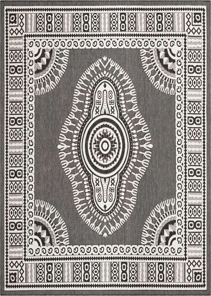 10' x 10' Easy-Clean Traditional Indoor / Outdoor Square Rug