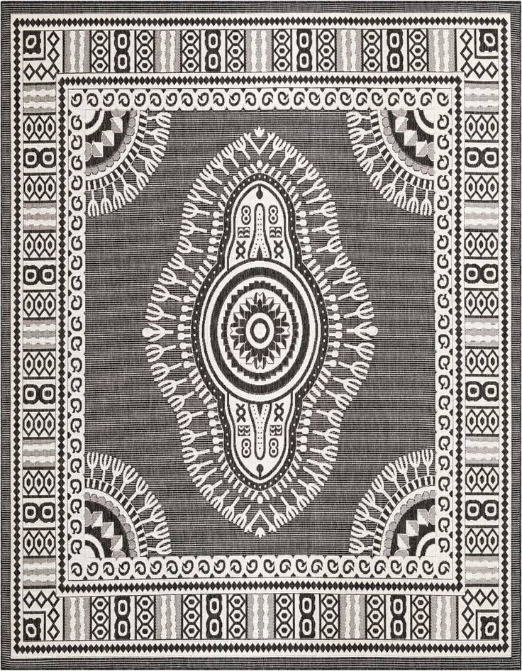Detail image of 10' x 10' Easy-Clean Traditional Indoor / Outdoor Square Rug