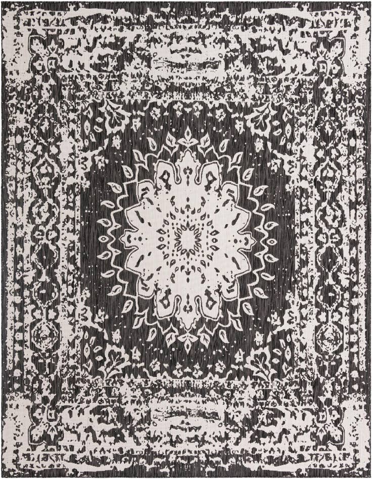 Detail image of 10' x 10' Easy-Clean Traditional Indoor / Outdoor Square Rug