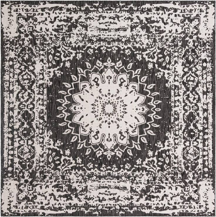 Detail image of 10' x 10' Easy-Clean Traditional Indoor / Outdoor Square Rug