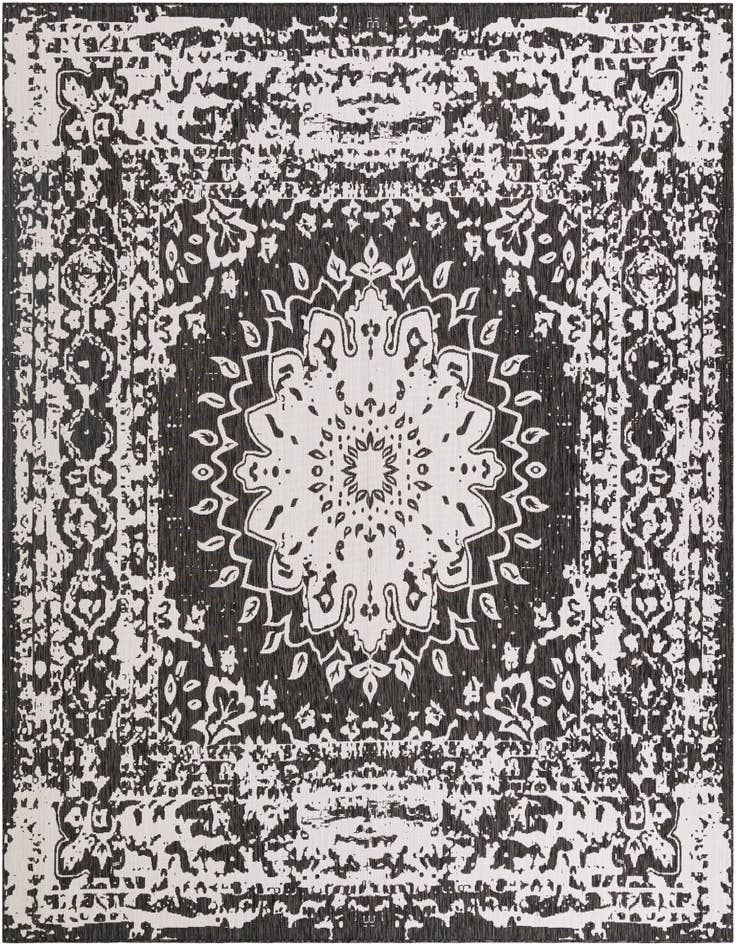 Detail image of 12' x 12' Easy-Clean Traditional Indoor / Outdoor Square Rug