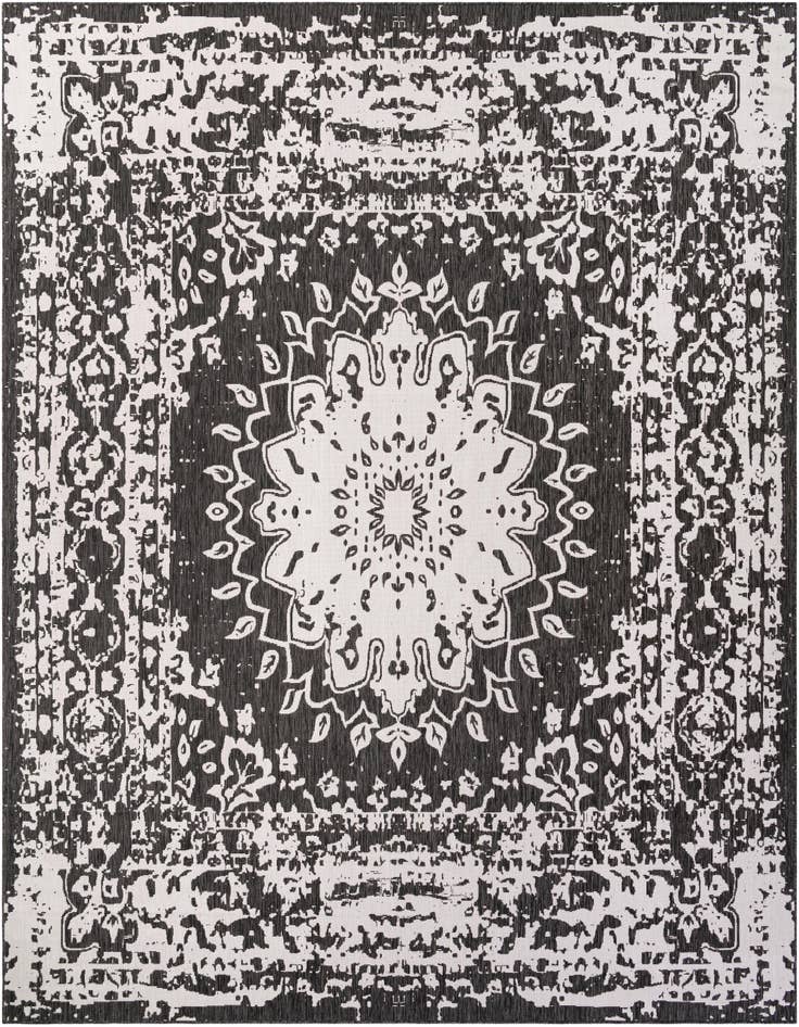 Detail image of 13' x 13' Easy-Clean Traditional Indoor / Outdoor Square Rug