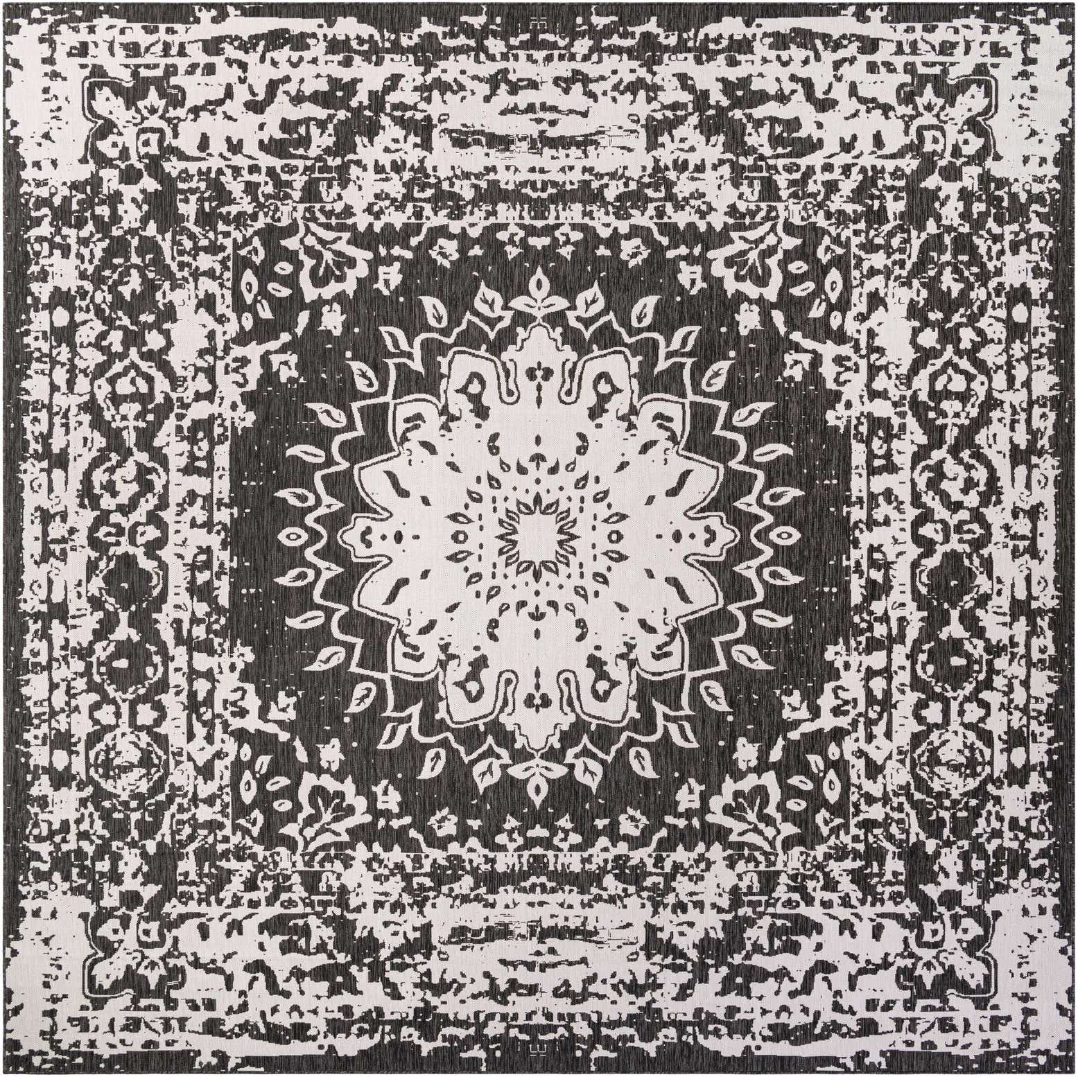 13' x 13' Easy-Clean Traditional Indoor / Outdoor Square Rug