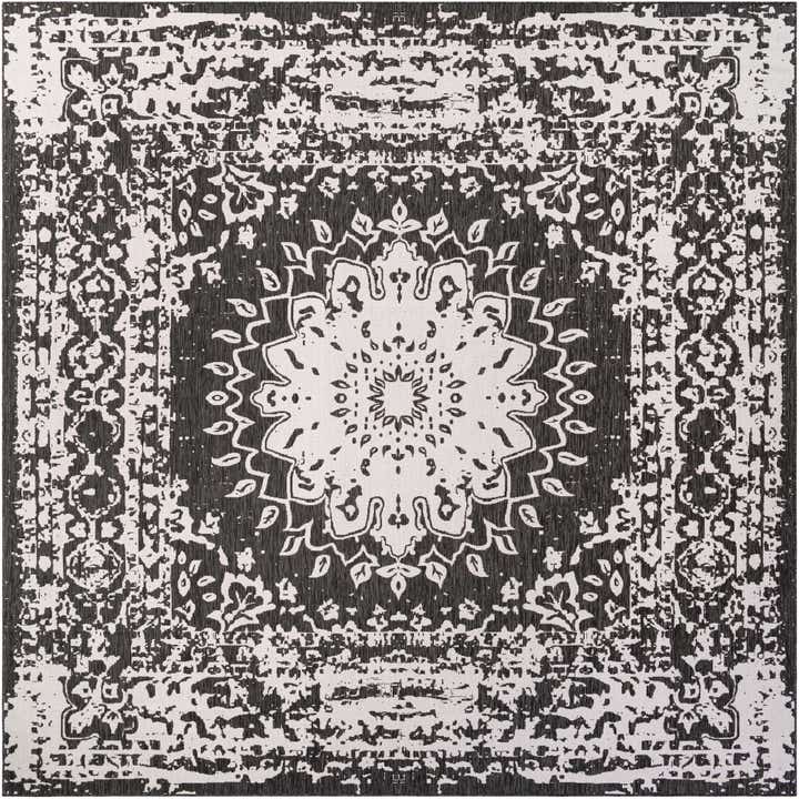 13' x 13' Easy-Clean Traditional Indoor / Outdoor Square Rug