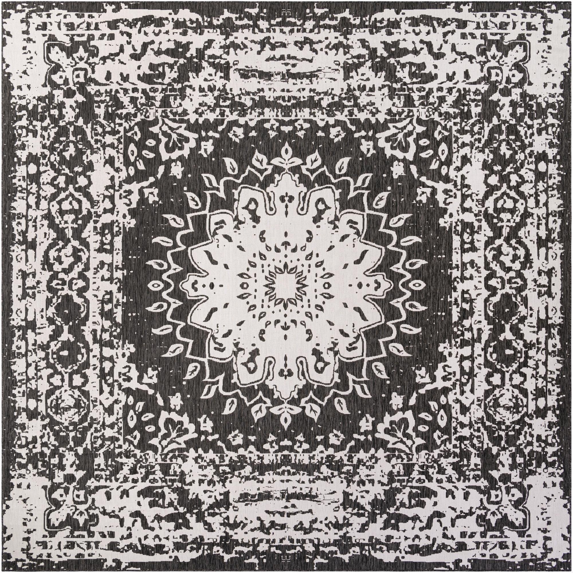 Primary image 13' x 13'  Washable Traditional Indoor / Outdoor Square Rug