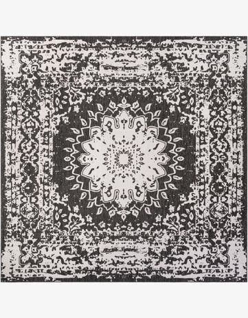 13' x 13' Easy-Clean Traditional Indoor / Outdoor Square Rug