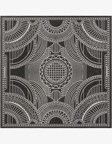 13' x 13' Easy-Clean Traditional Indoor / Outdoor Square Rug