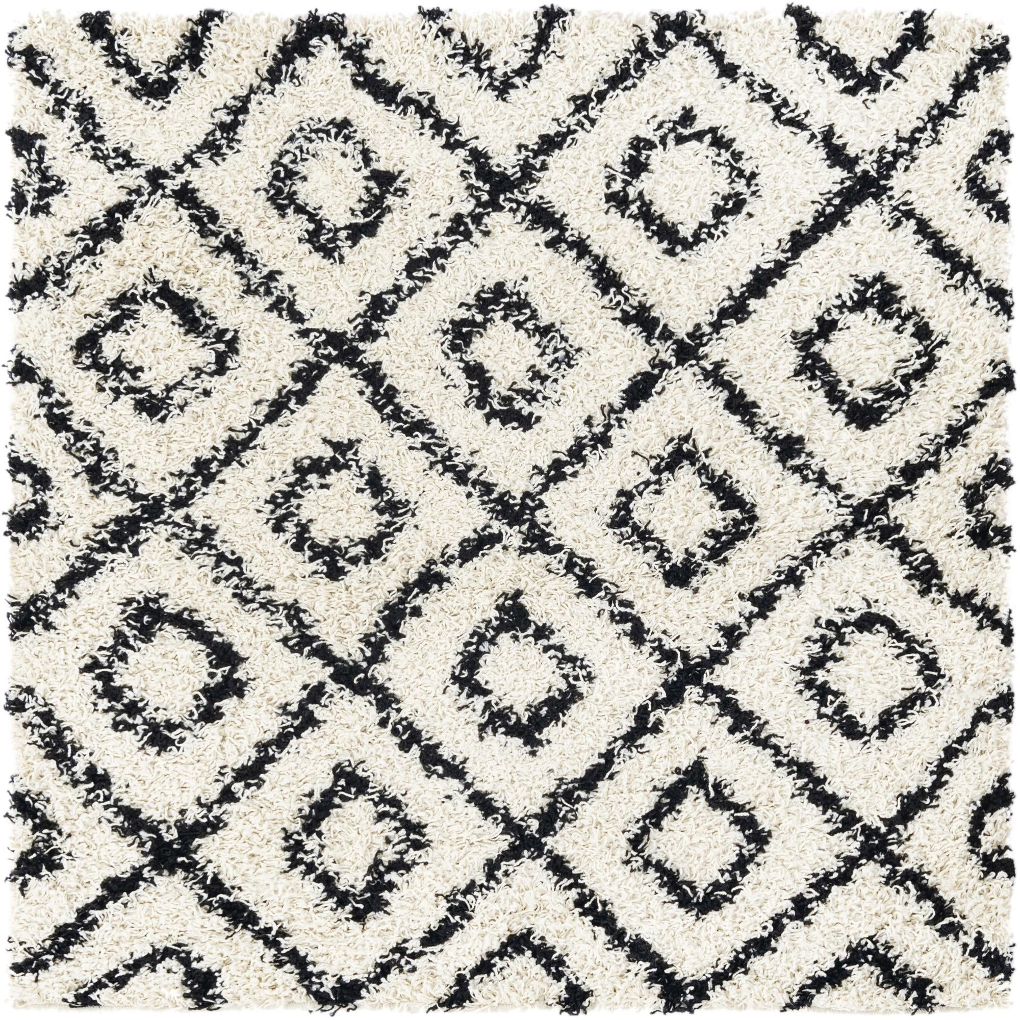 4' x 4' Trellis Shag Square Rug
