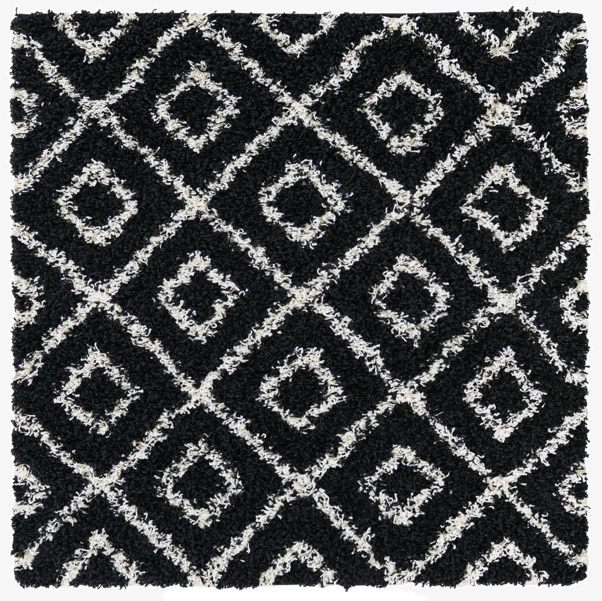 4' x 4' Trellis Shag Square Rug