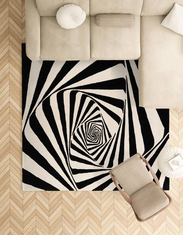 Detail image of 7' 10 x 7' 10 Vortex Wool Square Rug