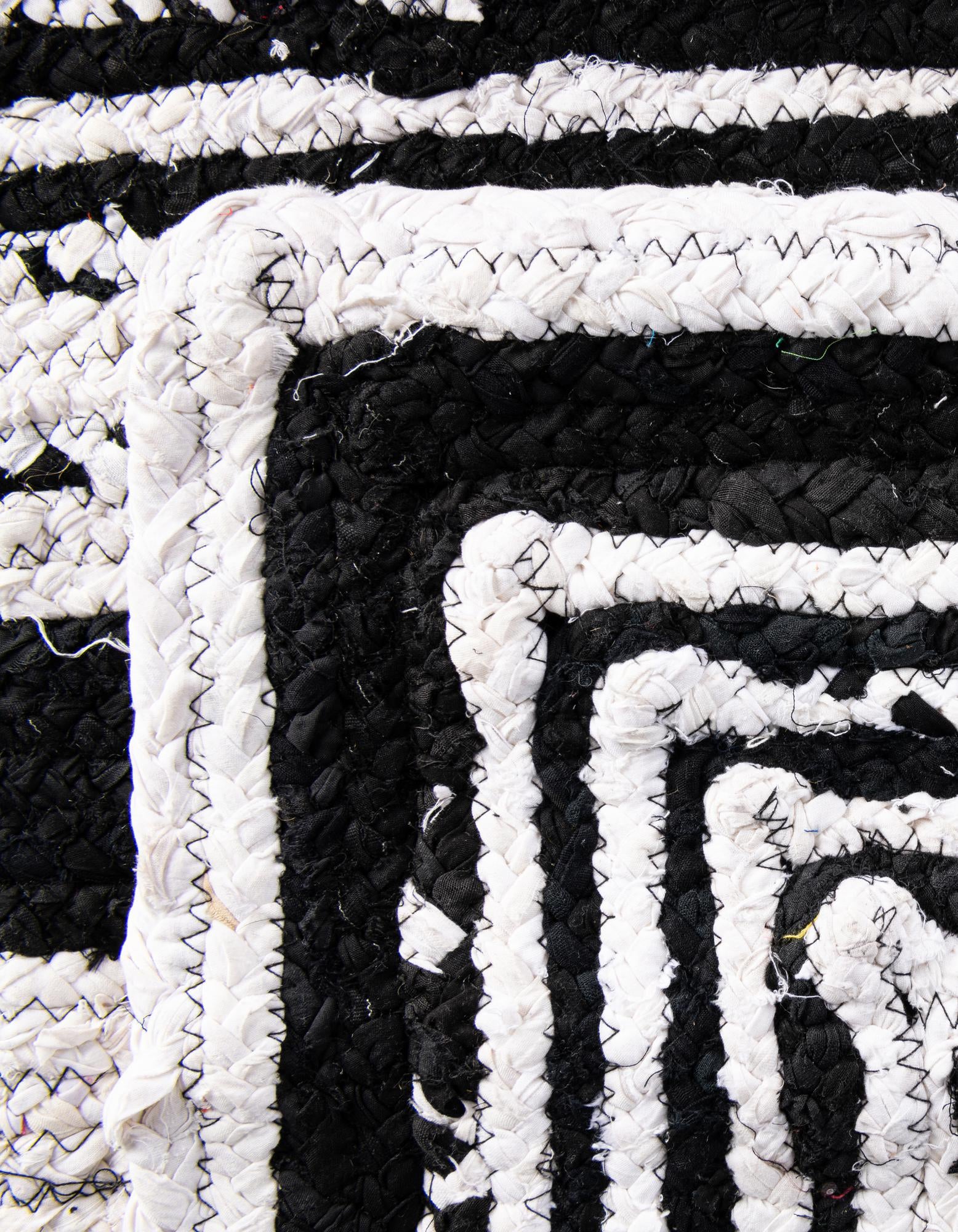 1' 2 x 5' 1 Handmade Braided Chindi Table Runner Rug