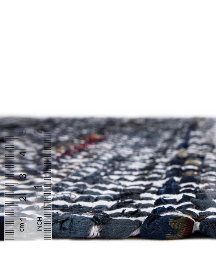 1' 2 x 10' Hand Woven Chindi Chevron Table Runner Rug