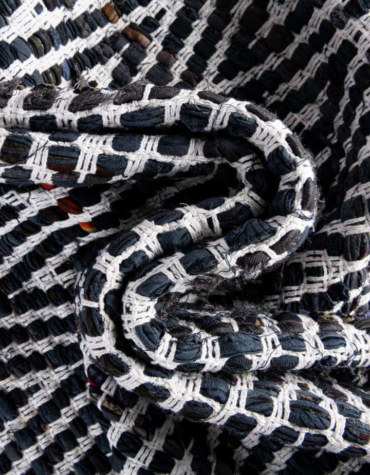 1' 2 x 10' Hand Woven Chindi Chevron Table Runner Rug