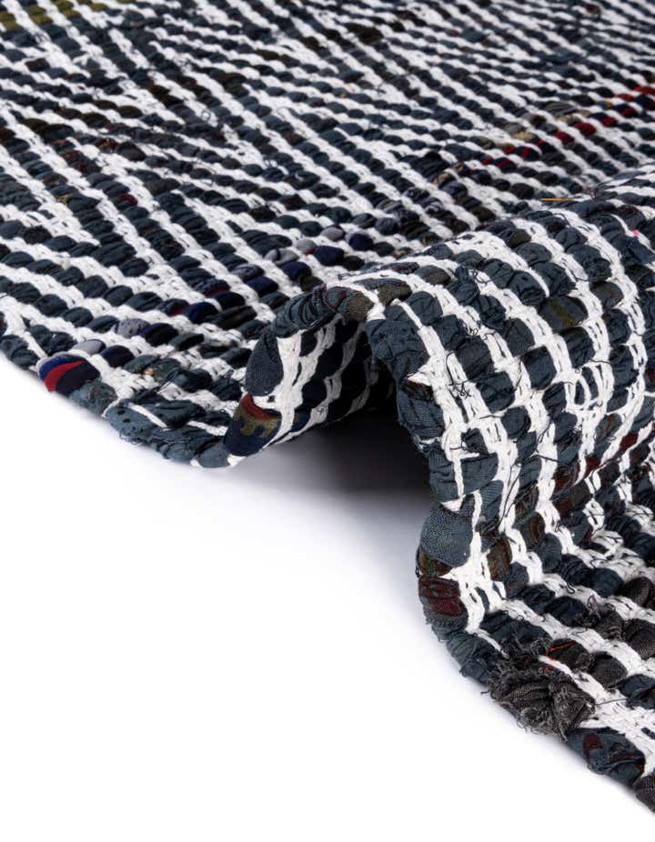 1' 2 x 10' Hand Woven Chindi Chevron Table Runner Rug