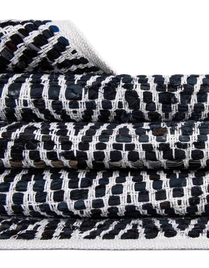 1' 2 x 10' Hand Woven Chindi Chevron Table Runner Rug