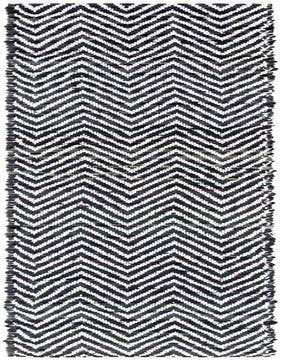 Detail image of 1' 2 x 10' Hand Woven Chindi Chevron Table Runner Rug