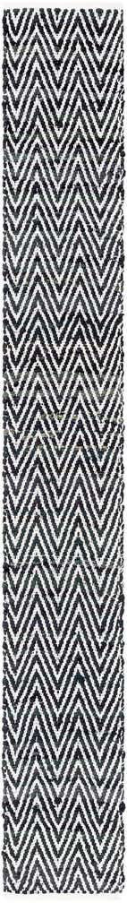 1' 2 x 10' Hand Woven Chindi Chevron Table Runner Rug