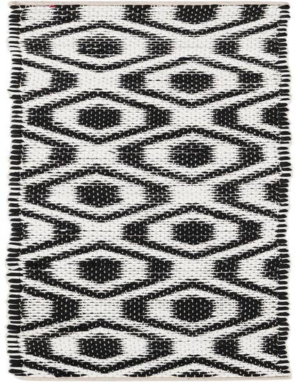 Detail image of 1' 2 x 6' 1 Hand Woven Chindi Jute Table Runner Rug