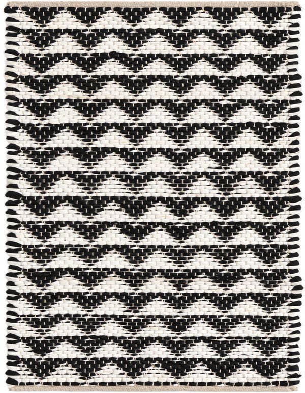 Detail image of 1' 2 x 4' 1 Hand Woven Chindi Jute Table Runner Rug