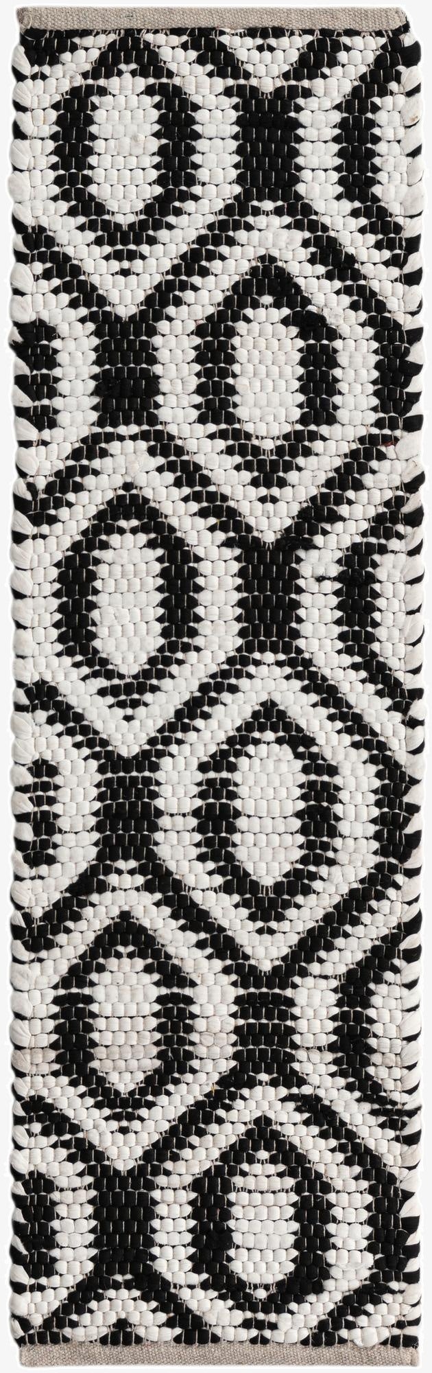 1' 2 x 4' 1  Hand Woven Chindi Jute Table Runner Rug