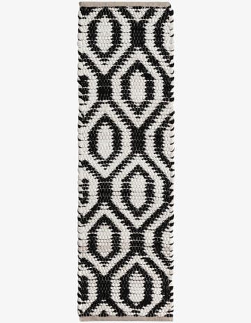 1' 2 x 4' 1 Hand Woven Chindi Jute Table Runner Rug