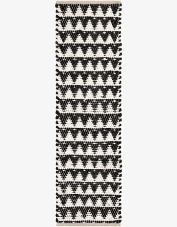 1' 2 x 4' 1 Hand Woven Chindi Jute Table Runner Rug