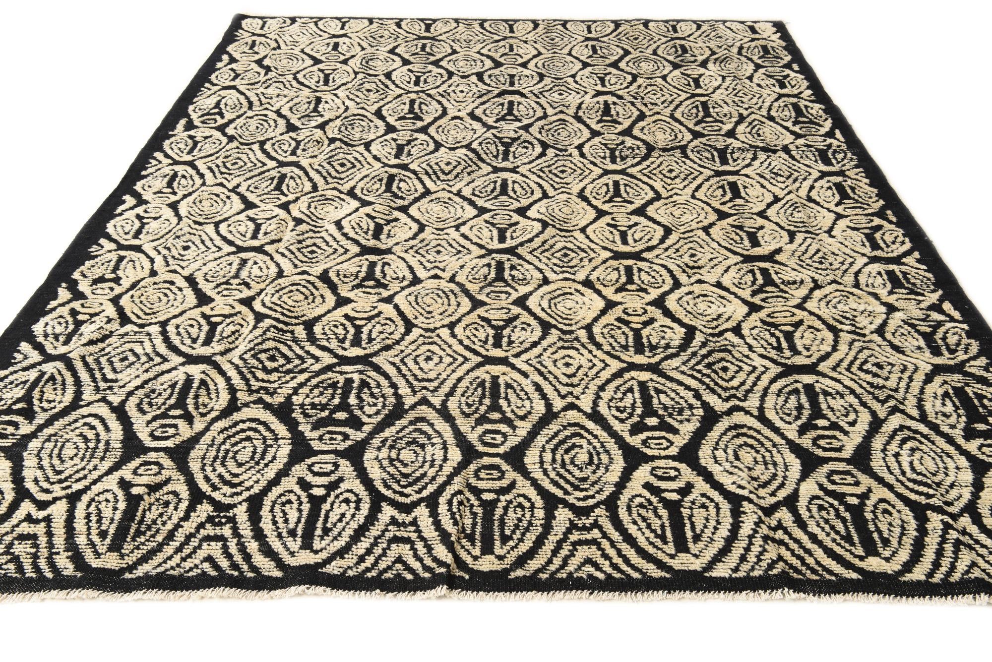 8' x 10' 6 Hand Knotted Darya Wool Rug