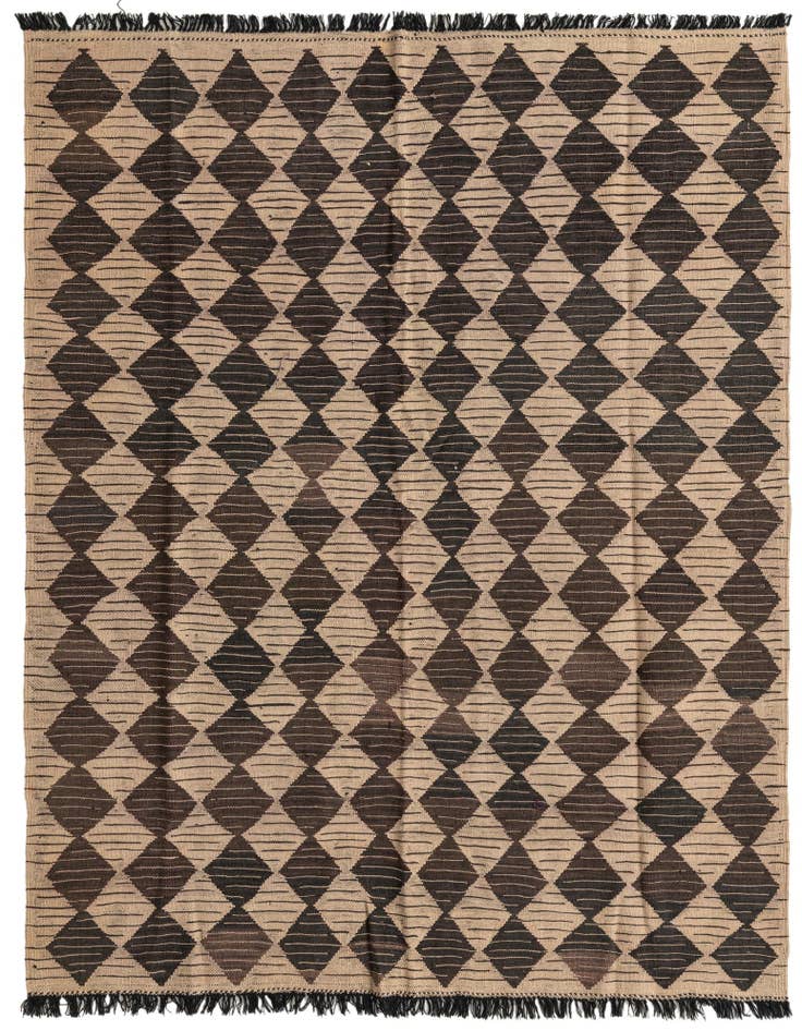 Detail image of 5' x 6' 4 Hand Woven Kilim Modern Wool Rug