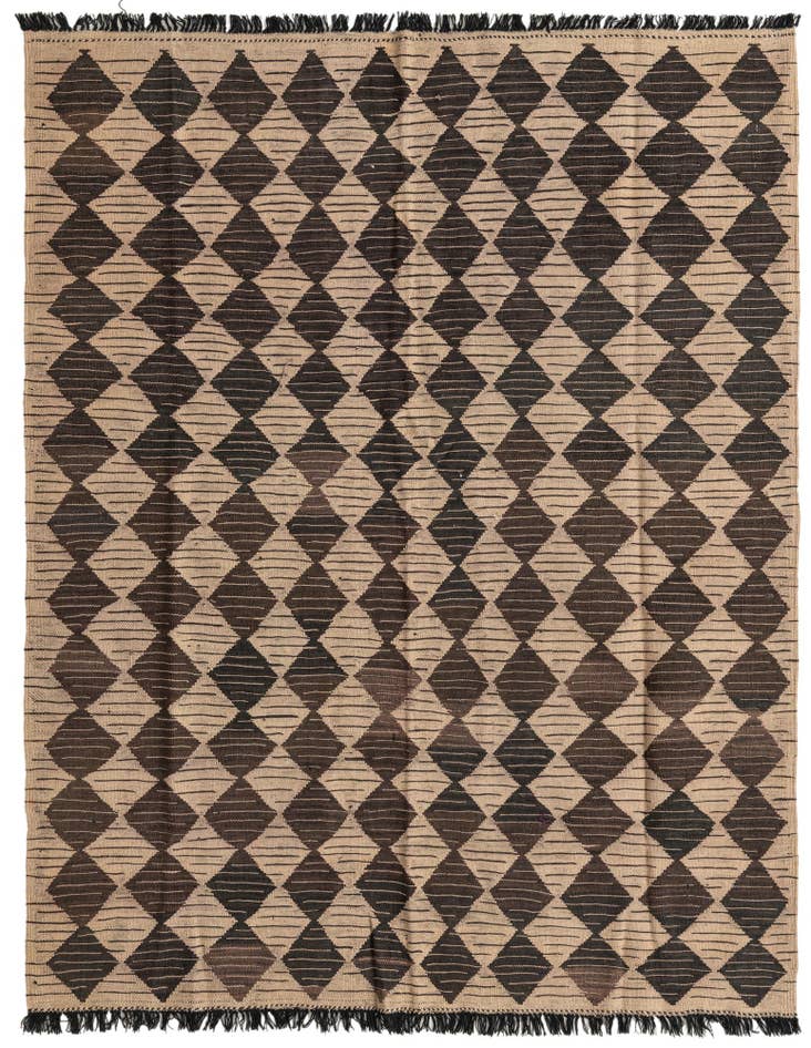 Detail image of 5' x 6' 4 Hand Woven Kilim Modern Wool Rug