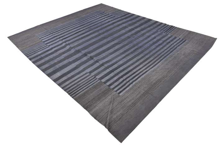 7' 10 x 9' 8 Hand Woven Kilim Modern Wool Rug