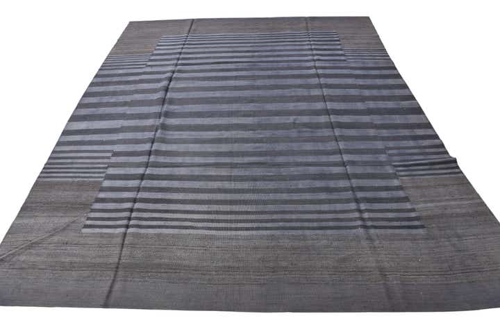7' 10 x 9' 8 Hand Woven Kilim Modern Wool Rug