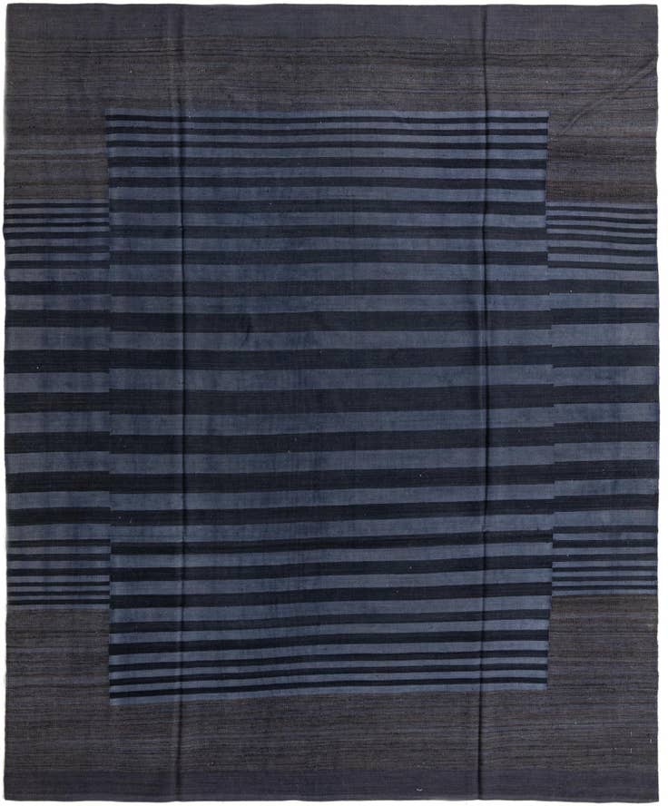 Detail image of 7' 10 x 9' 8 Hand Woven Kilim Modern Wool Rug