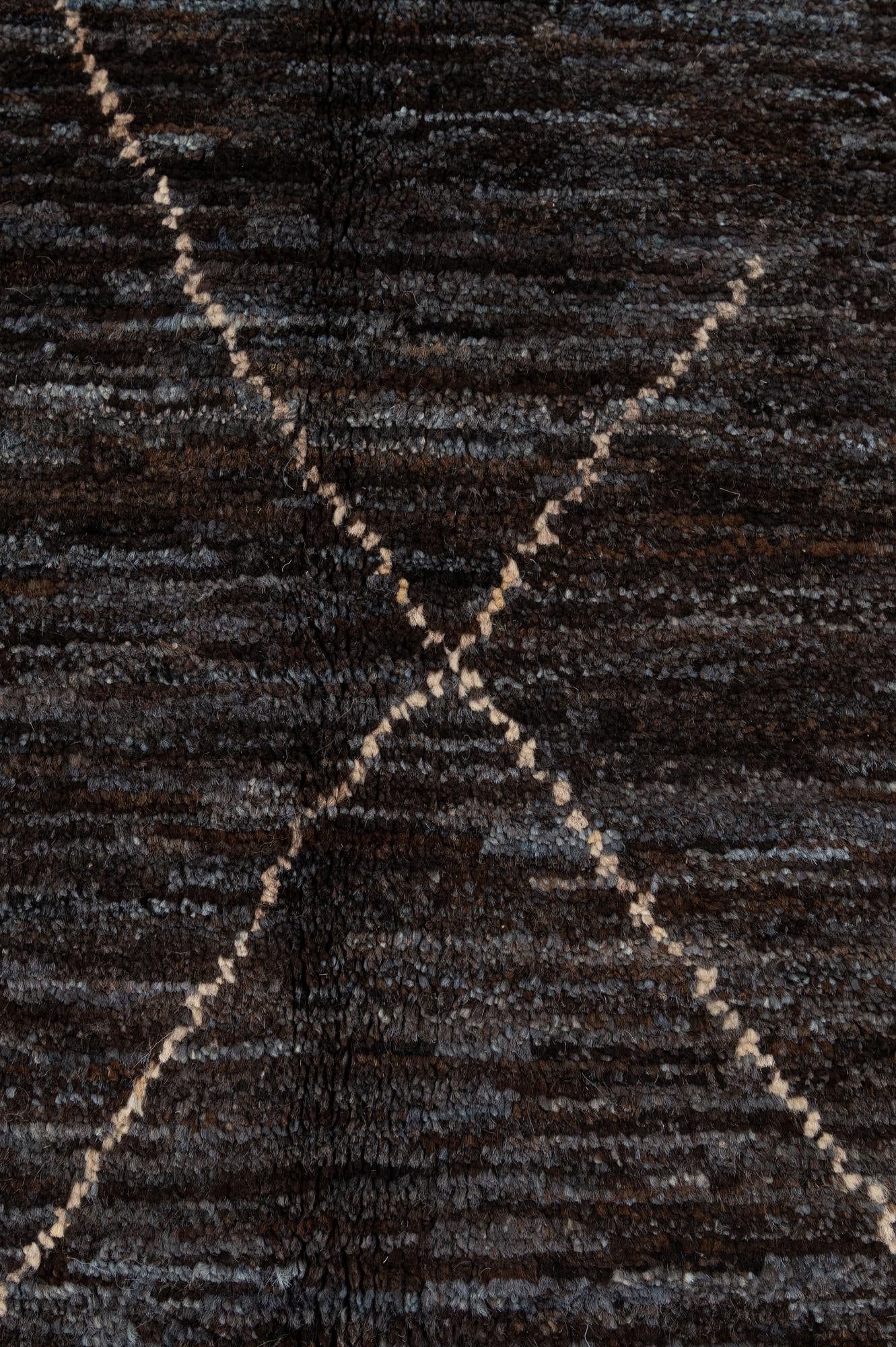 5' 2 x 7' 7 Hand Knotted Moroccan Wool Rug