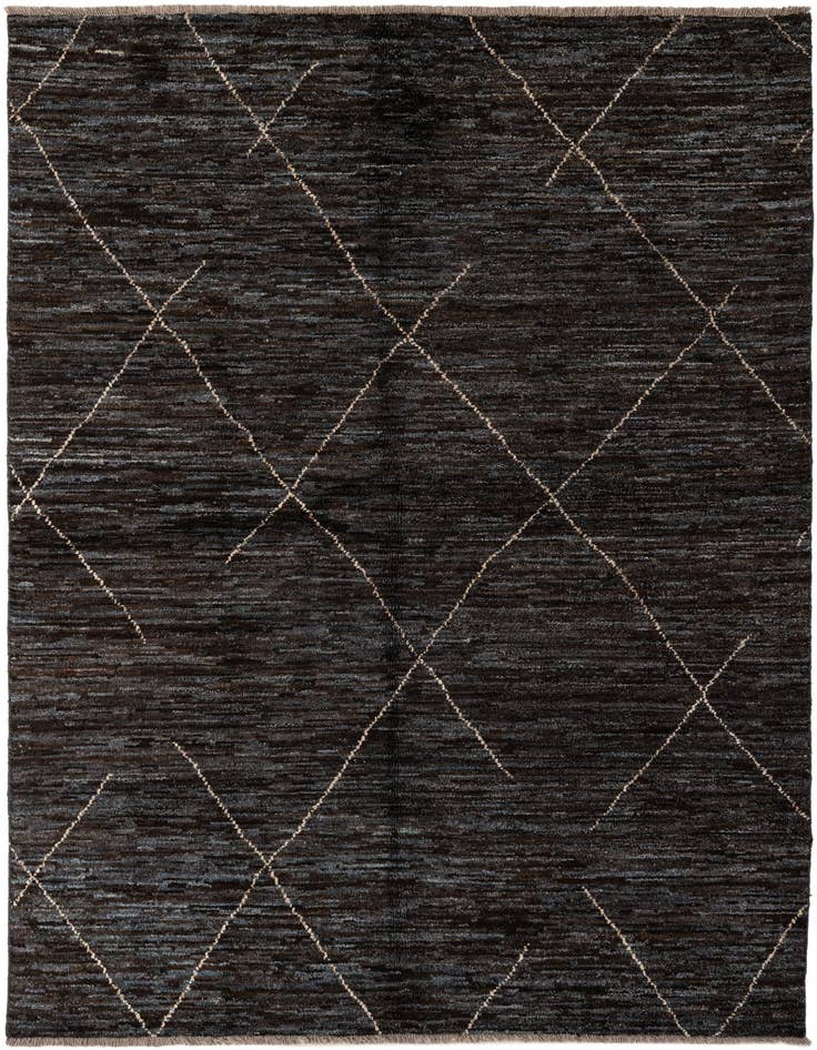 Detail image of 5' 2 x 7' 7 Hand Knotted Moroccan Wool Rug