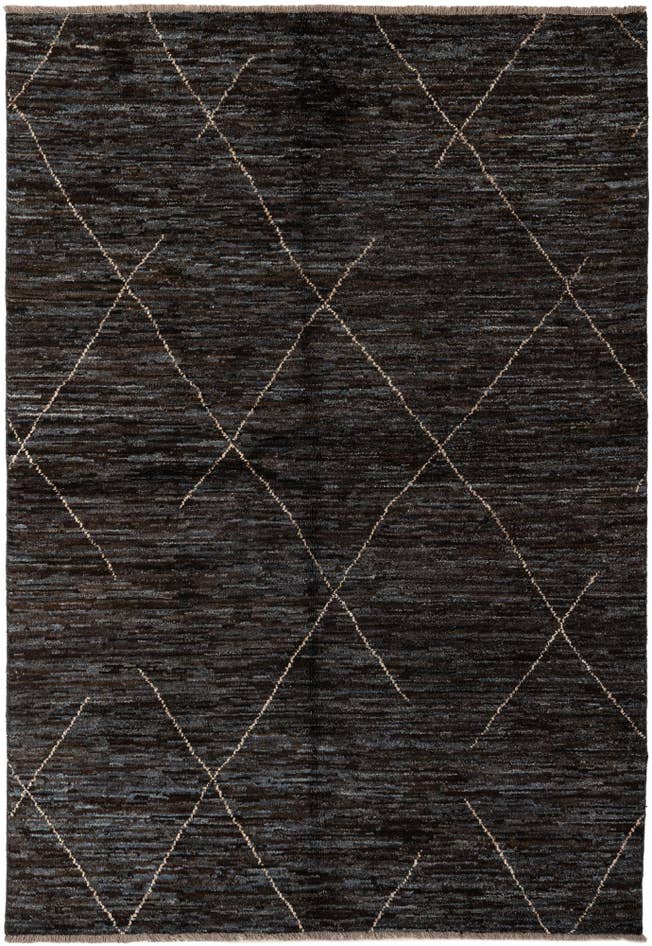 Detail image of 5' 2 x 7' 7 Hand Knotted Moroccan Wool Rug