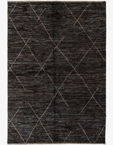 5' 2 x 7' 7 Hand Knotted Moroccan Wool Rug