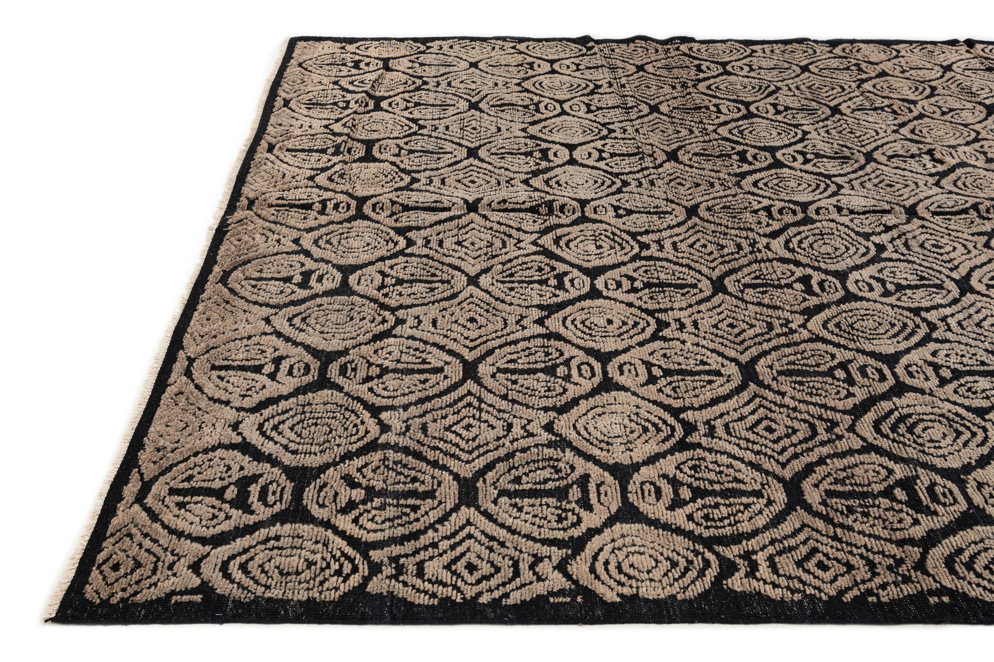 9' x 12' 5 Hand Knotted Darya Wool Rug