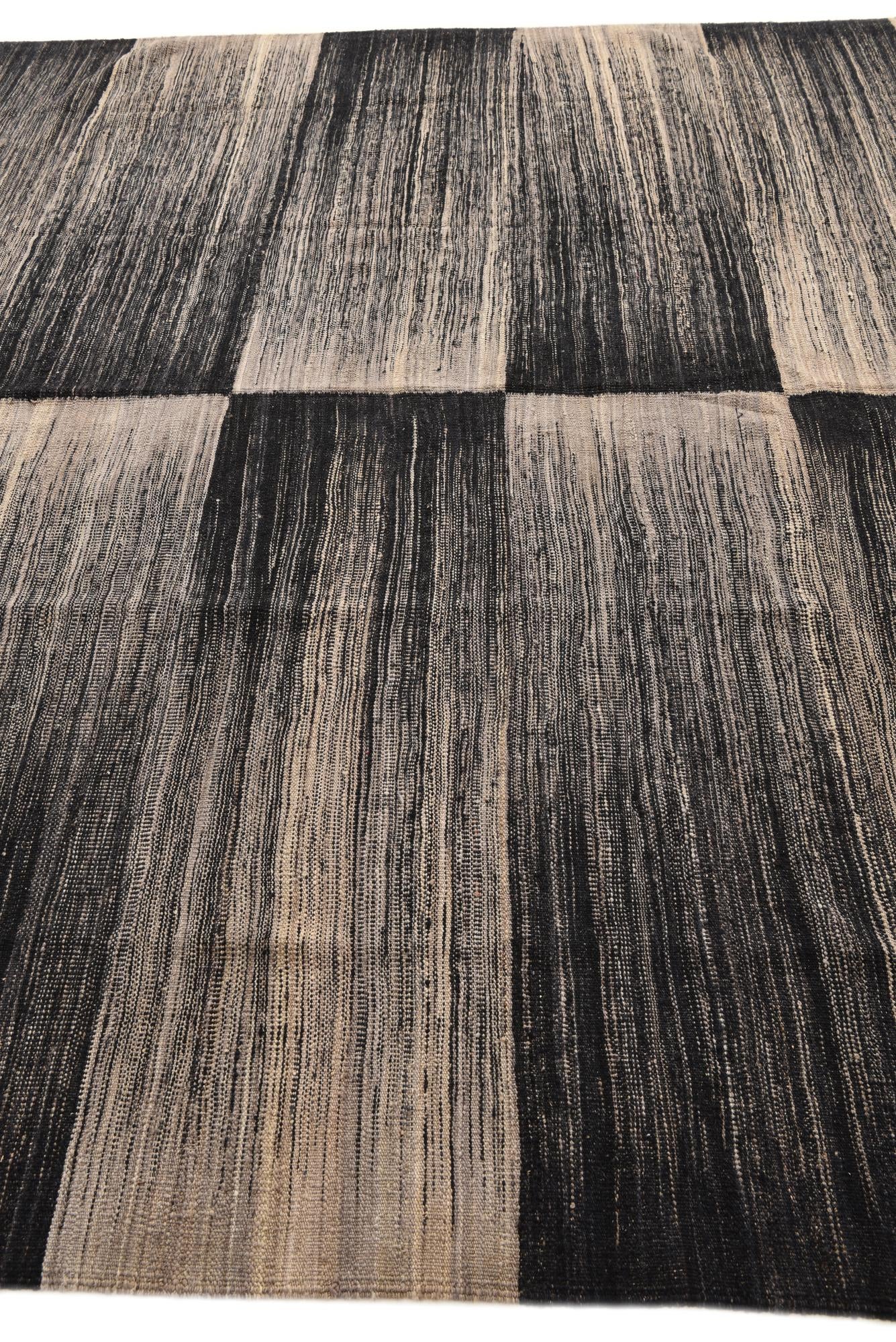 8' 4 x 9' 9 Hand Woven Kilim Modern Wool Rug