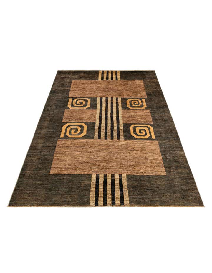 6' 9 x 9' 4 Hand Knotted Modern Ziegler Wool Rug