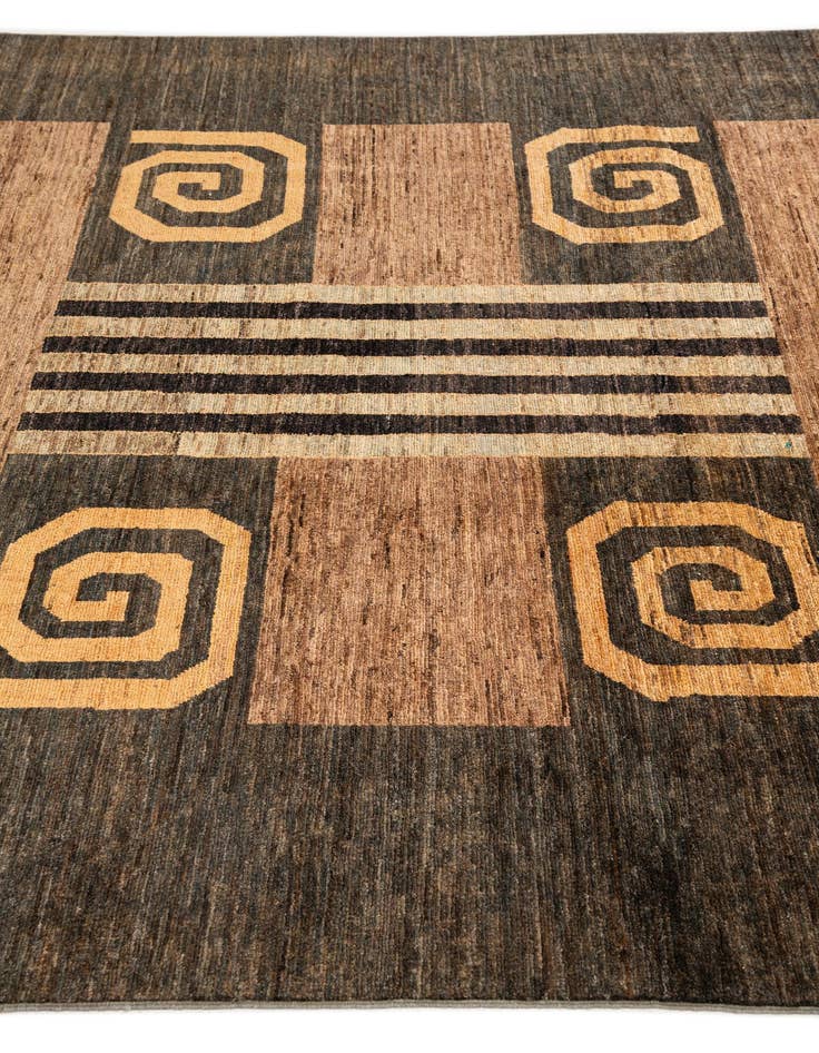 Detail image of 6' 9 x 9' 4 Hand Knotted Modern Ziegler Wool Rug