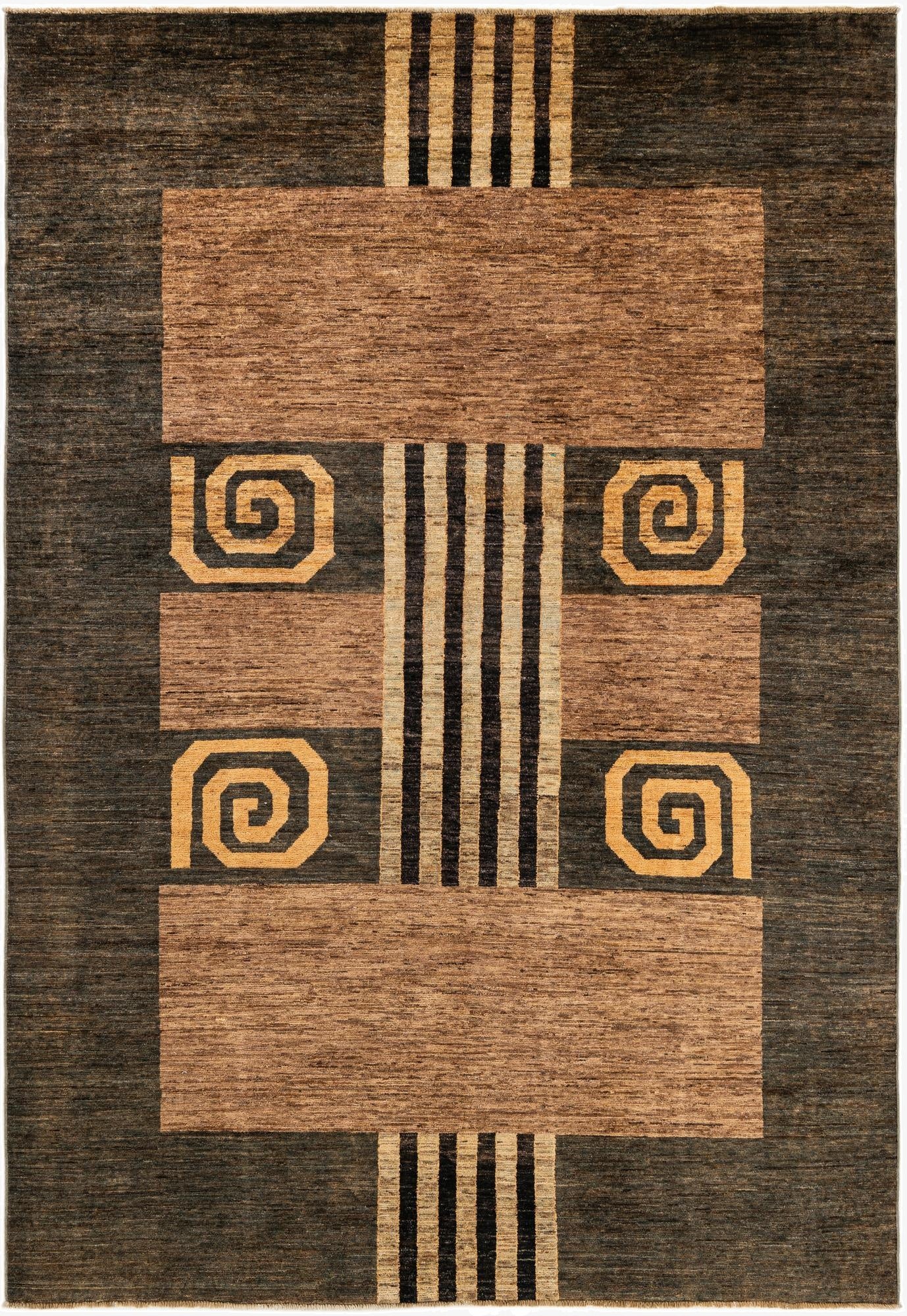 6' 9 x 9' 4  Hand Knotted Modern Ziegler Wool Rug