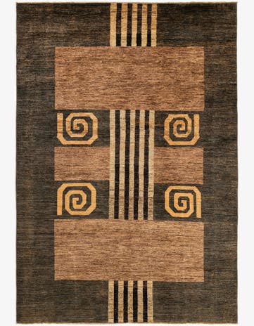 6' 9 x 9' 4 Hand Knotted Modern Ziegler Wool Rug