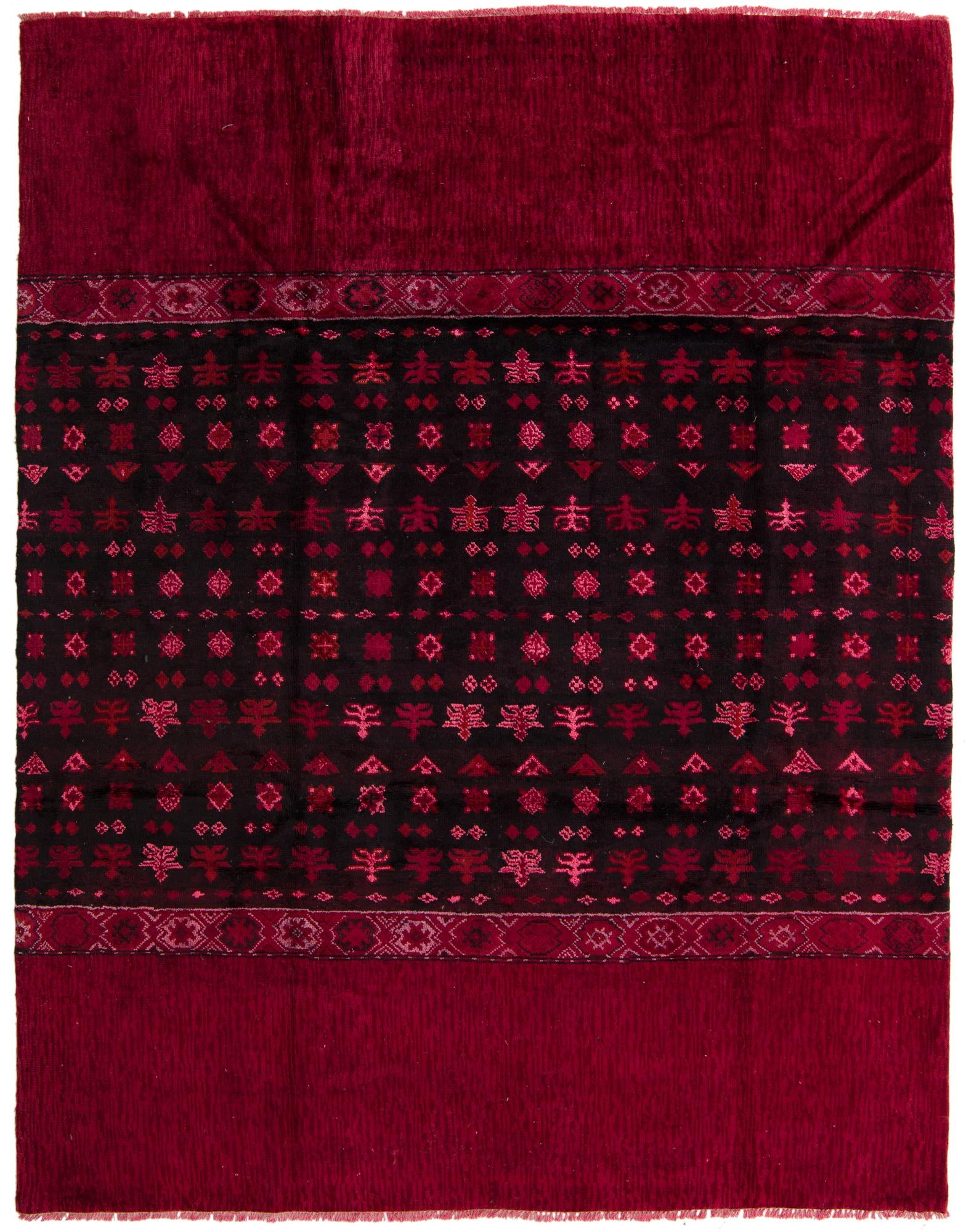 8' x 10' 3 Hand Knotted Darya Rug