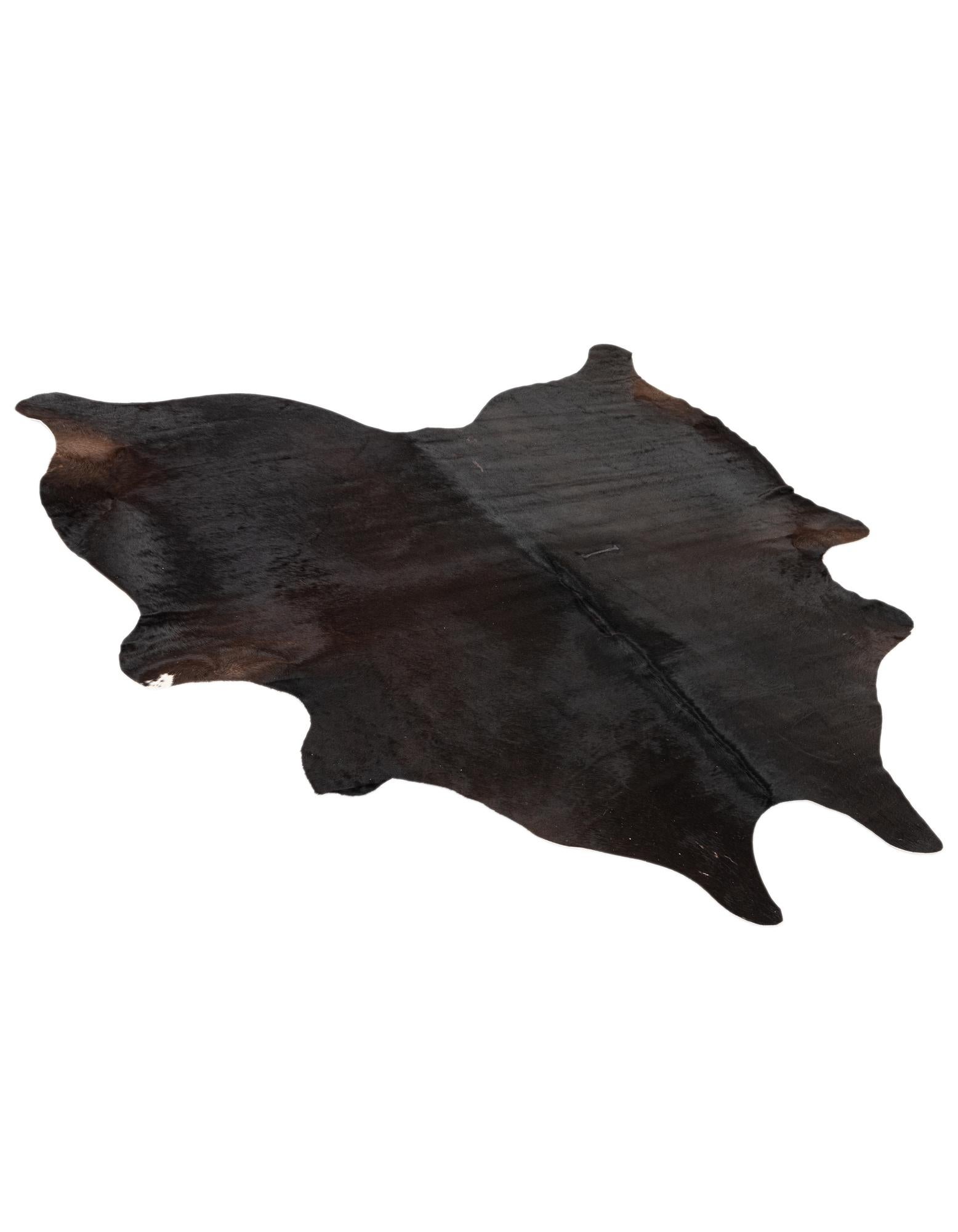 6' x 6' Cowhide Leather Freeform Rug