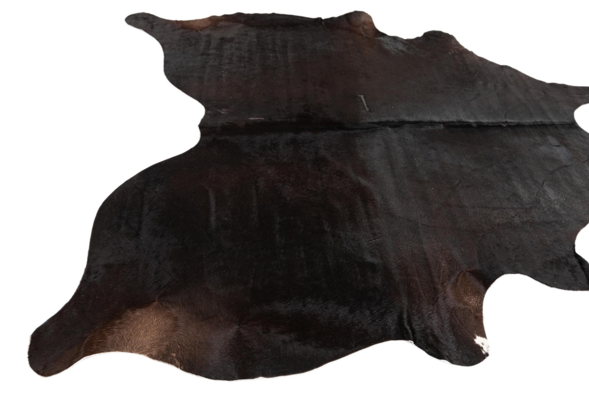 6' x 6' Cowhide Leather Freeform Rug