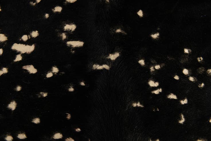 Detail image of 6' 9 x 6' 10 Cowhide Leather Freeform Rug