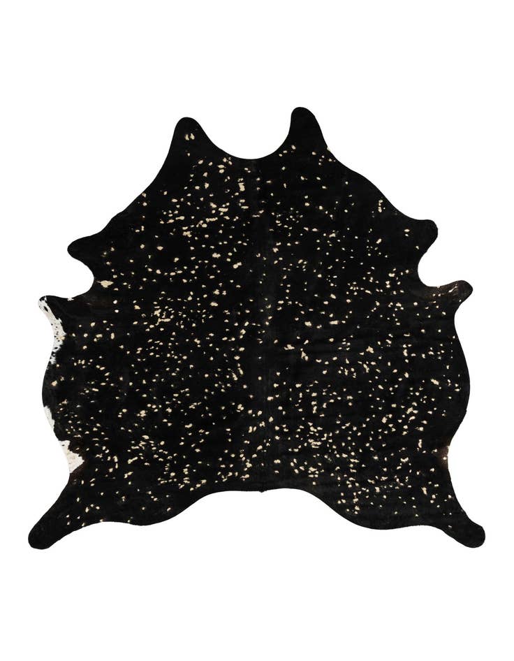 Detail image of 6' 9 x 6' 10 Cowhide Leather Freeform Rug