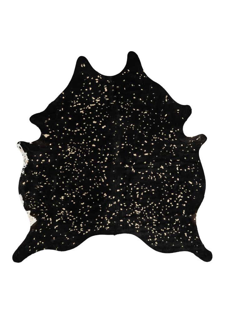 6' 9 x 6' 10 Cowhide Leather Freeform Rug