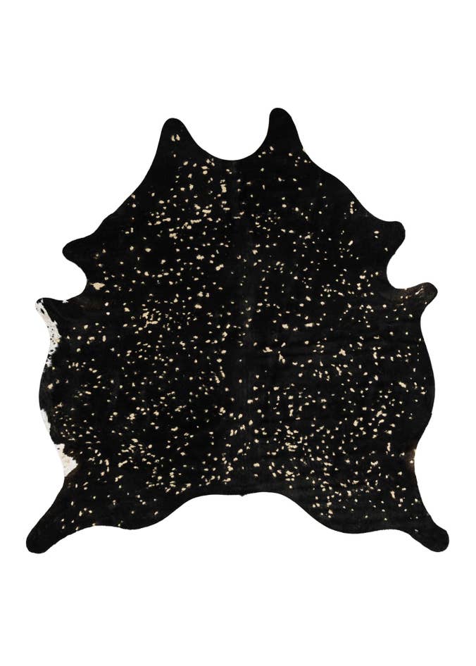 Detail image of 6' 9 x 6' 10 Cowhide Leather Freeform Rug